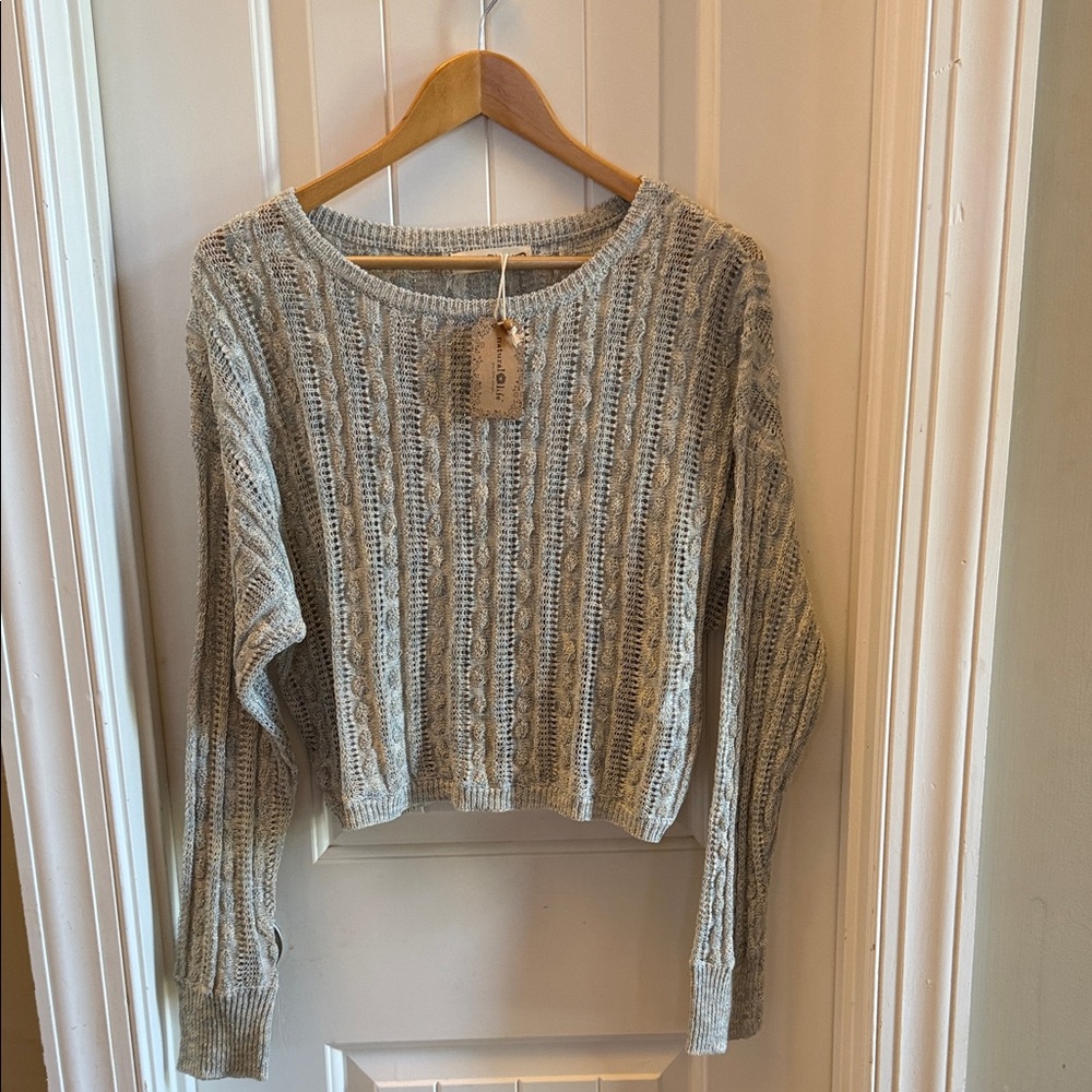 NWT Natural Life Open knit sweater